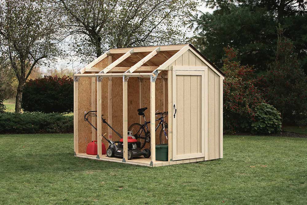 2x4basics 90192 Wood Shed Kit with Peak Roof for sale online 
